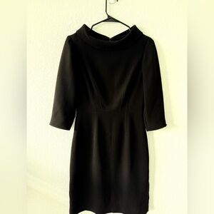 ** Rickie Freeman for Teri Jon Black Jackie-O Crepe Sheath Dress Size 4